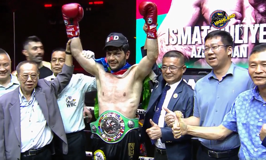 Peşəkar boksçu İsmət Quliyev WBC Asia cempionu oldu - FOTOLAR
